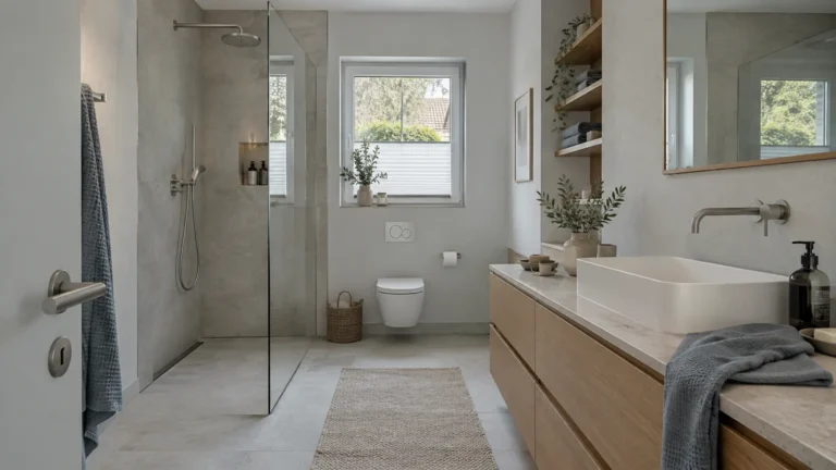 Modern saniertes Badezimmer in einem Schweizer Einfamilienhaus