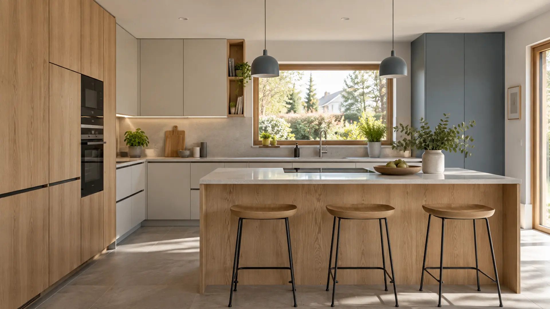 Modern umgebaute Küche in einem Schweizer Einfamilienhaus