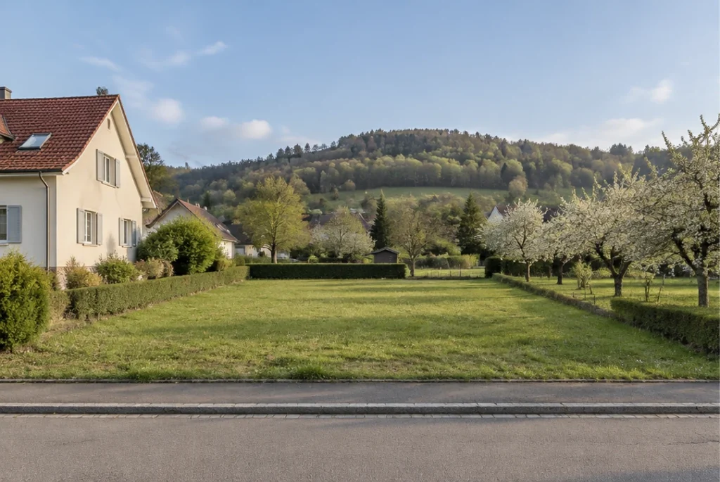Bauland zu Einfamilienhaus – vorher